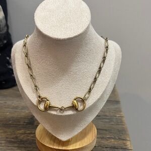 Upcycle gucci horsebit charm to Gold Chain Necklace